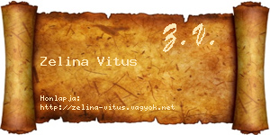 Zelina Vitus névjegykártya